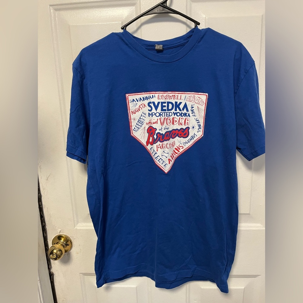 Next Level Apparel Blue Braves Graphic Tee